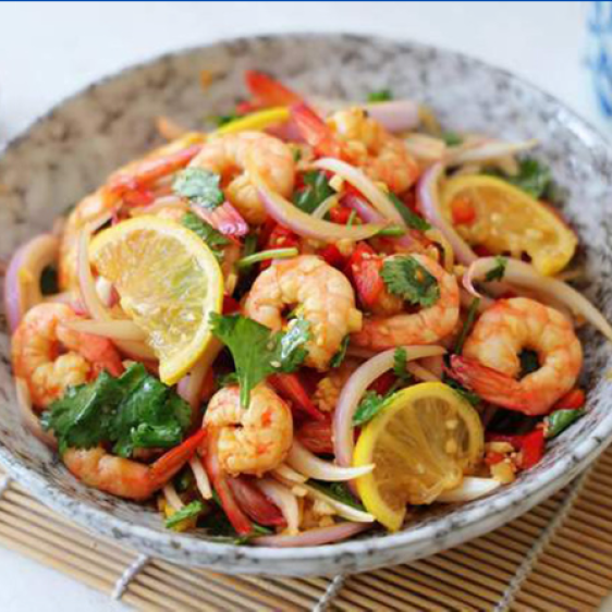 Gỏi tôm chua cay