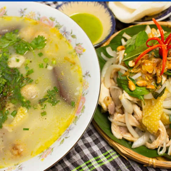Cháo gà + gỏi