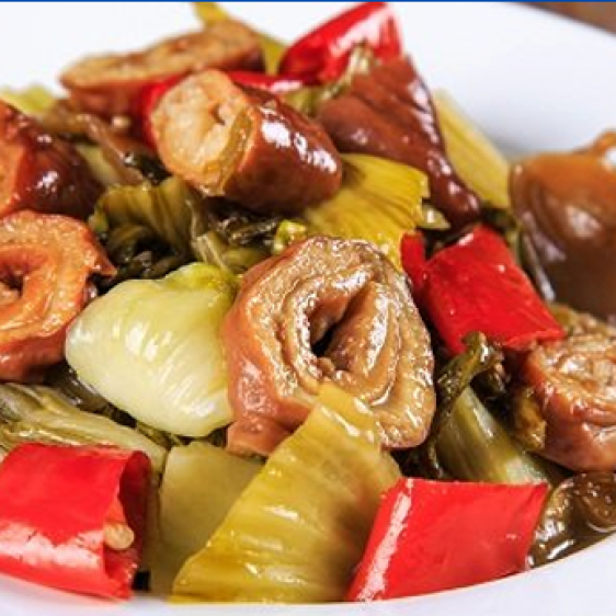 Thú linh xào cải chua