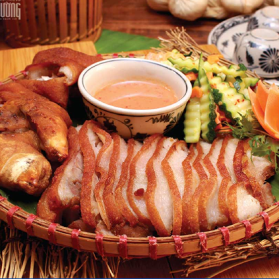 Giò heo muối chiên  giòn